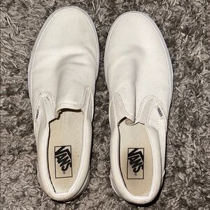 Vans White Slip-On Sneakers